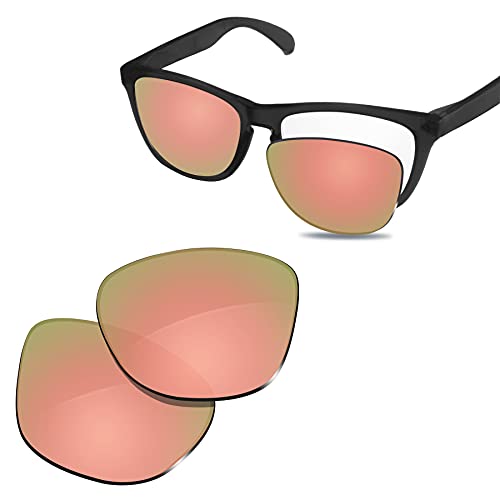 Image of 100% Precise-Fit Replacement Lenses for Oakley Frogskins OO9013 - Polarized Rose Gold Mirror