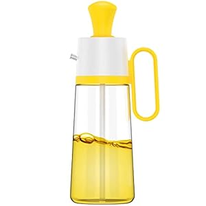 Maalr Hor Oliedispenser, fles met siliconen borstel, 3-in-1 fles olijfolie, 550 ml, 19 oz, herbruikbare sojasaushouder voor het koken