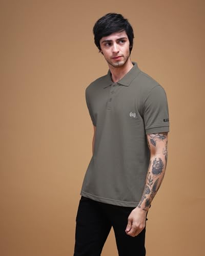 Image of Men's Polo T-Shirt Cotton Casual Comfortable Relaxed Fit Regular Collar Neck Stylish Half Sleeves Daily Office Formal Wear T-Shirt for Men
