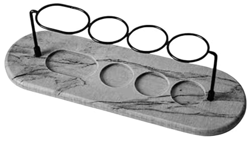 Yatome 歯ブラシ立て 歯ブラシスタンド 4ホール 置き型 牙刷架 速乾 吸水 電動歯ブラシ収納ラック おしゃれ 北欧 洗面所や台所に置いて歯磨き粉や歯ブラシを収納 バスルーム洗面所用 (S,A)