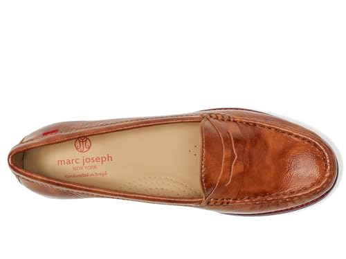 Image of Marc Joseph New York Womens East Village Cognac Stained Patent 6 M