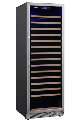 Image of EdgeStar CWR1662SZ 24 Inch Wide 151 Bottle Capacity Built-In or Free Standing Single Zone Wine Cooler with Even Cooling Technology - Stainless Steel