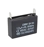 Condensatore CBB61 con 2 connettori 1.2 uF 450V 25/70/21. Condensatore di avviamento del m...