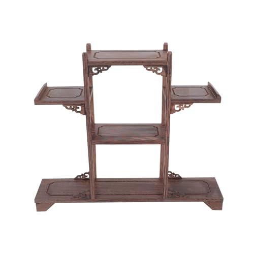 SEWOART Estante de Exhibición de Madera de Pollo Alas Tamaño Mediano, Soporte Antiguo para Almacenamiento de Curiosidades y Artesanías de Madera, Adorno Rústico para Decoración
