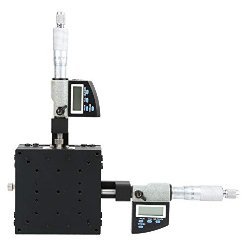 SEMXY100-AC Digital Micrometer XY Cross Slide Platform 0.002mm Precision Fine Tuning Stage 100x100mm Aluminum Alloy for Precision Measurement