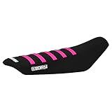 Enjoy Mfg Seat Cover - Compatible with Talaria Sting Electric Motorcycle #362 (Black w/Pink Ribs)