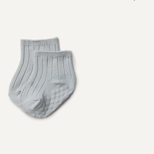 Amazon Essentials Unisex Babies' Non-Slip Grip Ribbed Ankle Socks, 14 Pairs, Black/Grey, 6-12 Months - image 2
