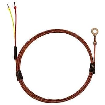 Digi-Sense Type K Economic Bolt On Thermocouple Probe #8 Screw 24 in Fiberglass Ext. Grounded Junction