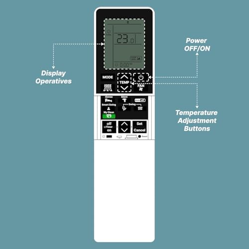 Image of BLACKSHEEP Compatible with Hitachi AC Remote for 1, 1.5, 2 ton Split /Window Air Conditioner - Please Match The Original Remote (AC 236)