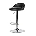 Stołki barowe regulowane obrotowe podnośnik gazowy chromowany podnóżek i podstawa do baru śniadaniowego, kuchni i domu, stołków barowych, czarne (rozmiar: 60-80 cm)