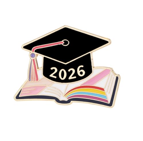 Image of Graduation Enamel Lapel Pins Class of 2026 Graduation Caps Brooches Gifts Souvenir Emblem Badges Diploma Brooche for High College Teacher School Vacation Accessories