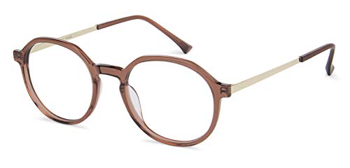 Image of VINCENT CHASE EYEWEAR Zero Power Cut & Antiglare Computer Eyeglasses | Round For Men & Women | Medium | VC E13347