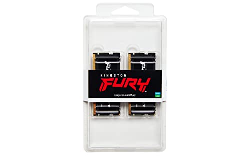 Image of Kingston FURY Impact 32GB (2x16GB) 6400MT /s CL38 DDR5 SODIMM | Intel XMP 3.0 | Plug N Play | Laptop Memory | Kit of 2 | KF564S38IBK2-32