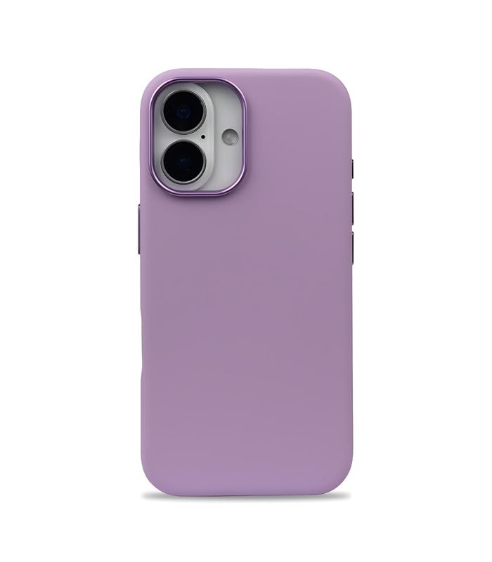 Image of Liquid Silicone Series Case for iPhone 16 Compatible with Wireless Charging | Soft Touch Anti-Fingerprint Finish | Shockproof Slim Protective Back Cover | Purple Edition