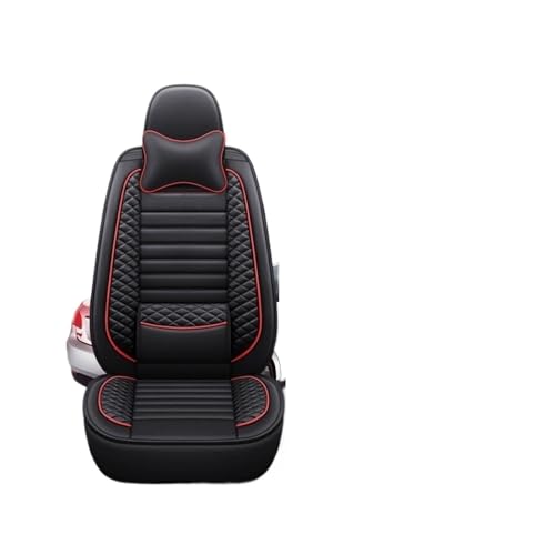 Housses sièges universelles 5 sièges coussins cuir noir avec oreillers voiture
