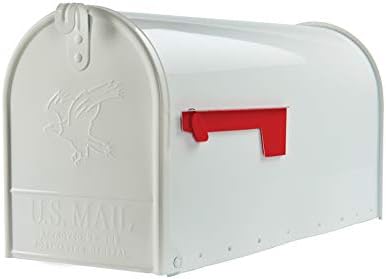 Solar Group Large Premium Steel Rural Mailbox, White, E1600W00, New