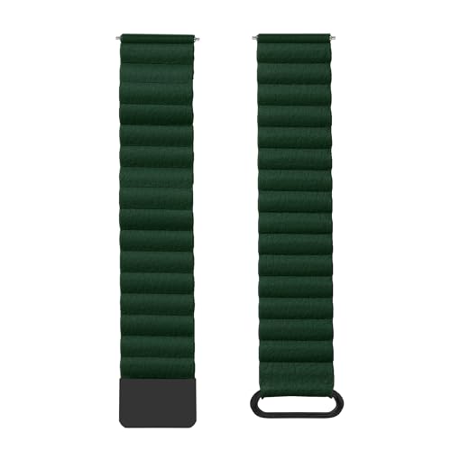 Image of ACM Watch Strap 20mm compatible with Compaq Q Watch Smartwatch | Magnetic Leather Luxury Belt Band