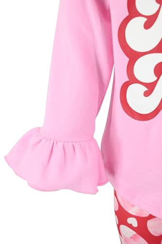 Image of Unique Baby 2 Piece Girls Double Ruffle Leggings and Long Sleeve Shirt Clothes Set Kid and Toddler Girl Outfit