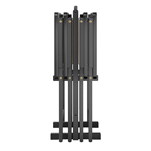 Image of Winsome Alex Set of 4 Foldable Snack Tables with Storage Rack, Black, 26 inch | Easy to Store Portable Fold Up Table Set for Kitchen, Living Room TV Dining, Crafts, Puzzles, Work From Home