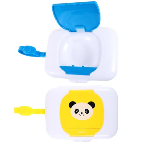 VANZACK 2Pcs Portable Wipes Holder Durable Wet Tissue Storage Box Lightweight Design for Crib Stroller and Table Convenient Cover for Easy Access for Outdoor Use
