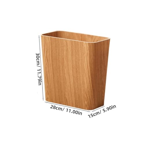 Bote de basura de madera elegante MAGICLULU para cocina y dormitorio miniatura 2