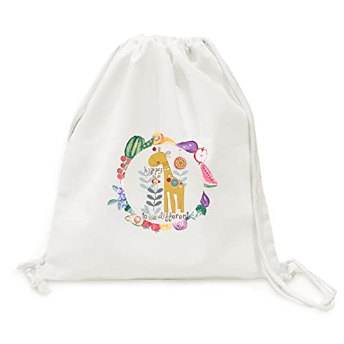 Sac en tissu pliable girafe jaune, idée cadeau utile et ludique pour les courses
