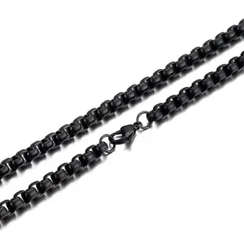 Collier chaîne carrée en acier inoxydable de haute résistance 6mm lot de 5