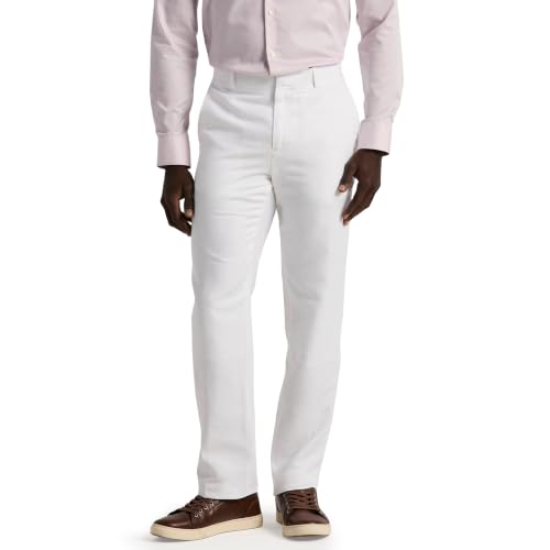 Perry Ellis Herren Linen Suit Pant Klassische Hose, Bright White, 30W / 30L
