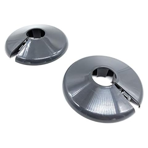 2 x Grey Talon Pipe Covers/Collars for 15mm Pipes, Ideal for Radiators, Hard Floors (Anthracite) Cover