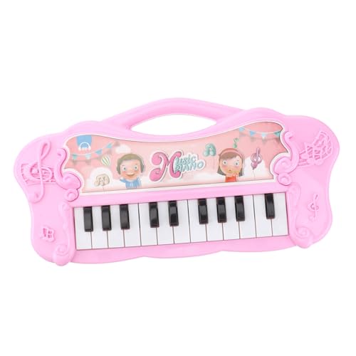 TOYANDONA 1個 音楽キーボード 赤ちゃんのおもちゃ 幼児用音楽 ミュージカルおもちゃ ピアノのおもちゃ の音楽のおもちゃ ベビー電子オルガン の知育 プラスチック ピンク