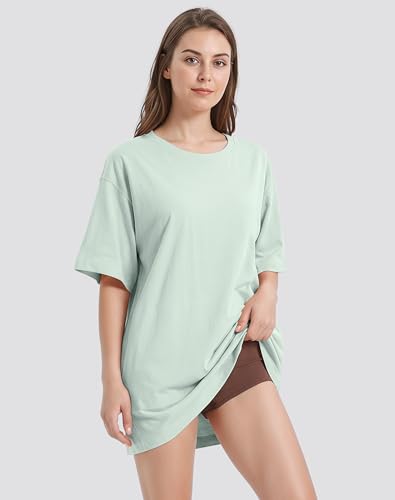 Image of VIUTIL Womens Oversized T Shirt Dress Short Sleeve Crewneck Cotton Mini Dress with Pockets 2026 Casual Summer Clothes
