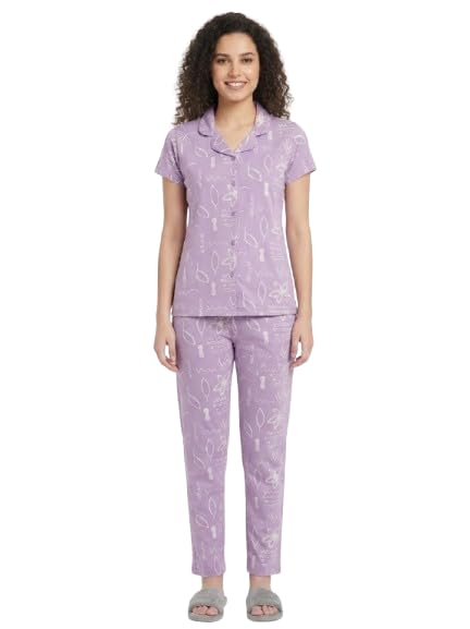 morrio Women's Co-ord Set Cotton Nightwear – Top & Bottom Combo with Pockets - PS520-picture-17