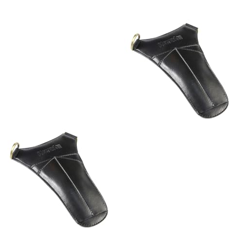 PartyKindom 2pcs Leather Hairdressing Scissors Kit Bag Multifunctional Barber Waist Bag Scissors Pouch Hairdressing Tool Case