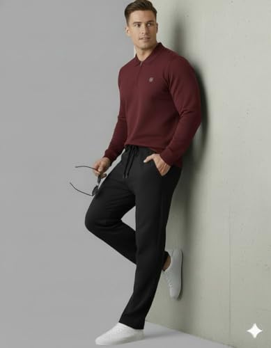Image of Volex Men Full Sleeve T-Shirt and Jogger Set|Track Suit for Men | Sports Wear Gym Running Jogging Walking Workout Outfit | Full Sleeve T Shirt with Jogger Track Pant Lower