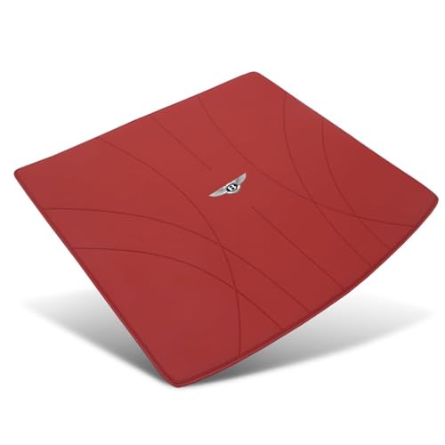 SLANNB Alfombrilla Maletero Coche para Bentley Continental GT/Continental GTC/Flying Spur/Bentayga, Antideslizante Resistente a la abrasión Cuero Funda Maletero Protector,F Wine Red