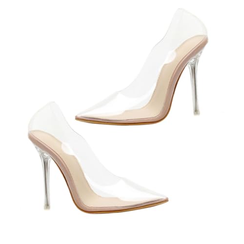Escarpins été blancs et transparents Mipcase parfaits pour un mariage chic