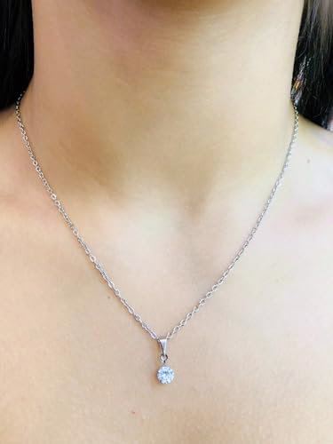 Biana Conjunto Colar e Brinco Ponto de Luz Aço Inox