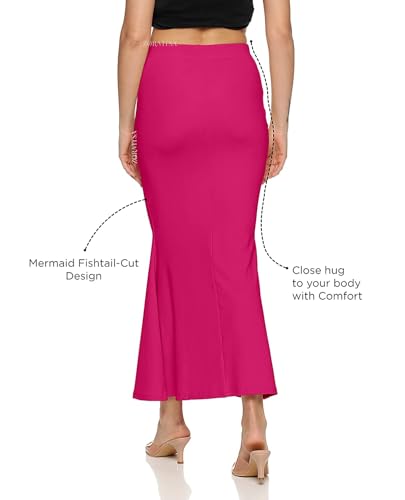 Image of Women's Saree Silhouette I Saree Shapewear Flare Petticoat for Women, Lycra Cotton Blended, Petticoat, Skirts for Women, Shape Wear Dress for Saree