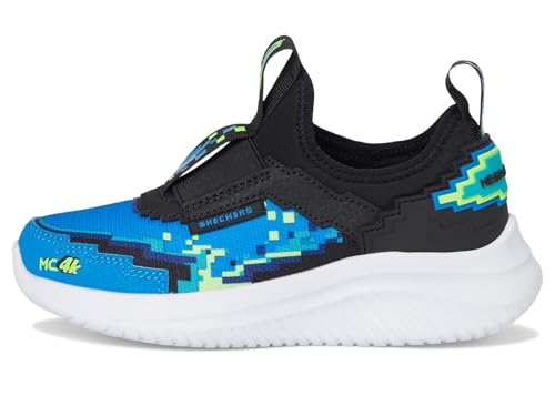 SKECHERS Boy's Ultra Flex 3.0 Sneaker, Black/Blue/Lime, 3 Little Kid4