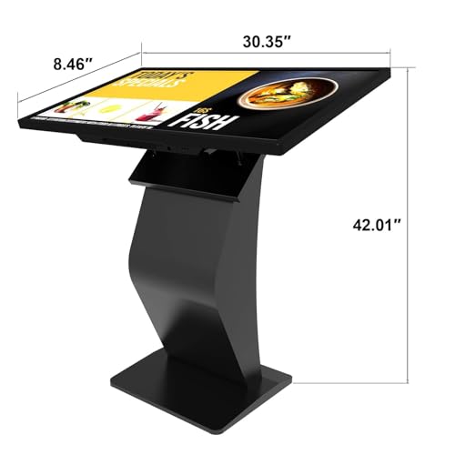 Image of 32 inch Touch Screen Kiosk, Windows11 System(8+128g), K-Style Stand Inquiry Machine, Human-Machine Interaction Smoothly for Mall Navigation /Self-Ordering /Advertising /Retail Store