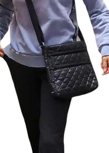 Quilted Crossbody bag BLACK Ultra light water repellent Stain resistance2