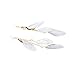 Heavstjer Fashion Piercing Jewelry Tassel Feather Dangle Drop Long Chain Earrings(Gray)