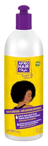 Novex Acondicionador Sin Enjuague AfroHair Enriquecido con 7 Aceites Nutritivos, Hidrata y Ayuda a Controlar el Frizz y las Puntas Abiertas, Adecuado para todo Tipo de Cabello Rizado y Crespo 500 ml