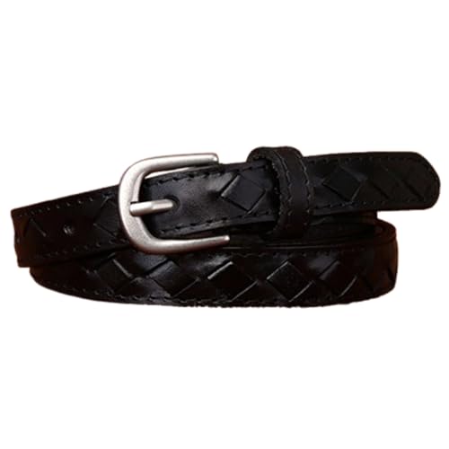 1.8cm Skinny Leather Stitched Belt - Braided Waist Strap For Women's Dresses, Jeans & Coats