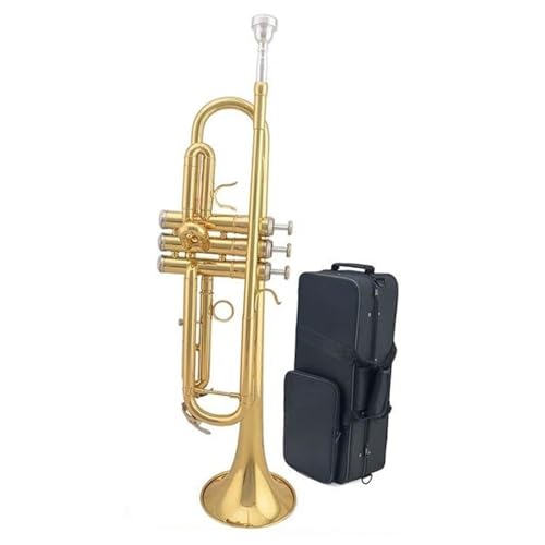 Trumpets for Beginner Trumpet B Flat Brass Lacquer Gold Beginner Grade Examination Performance School Band Trumpet