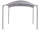 Pergola Stahl grau/schwarz 305 x 305 cm Garten Outdoor Pavillon Vomero