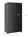 Heinrich´s Side-by-Side Kühlschrank, Kühlgefrierkombination mit 439L Mega Gesamtvolumen, NO-FROST, 151L Gefriervolumen, inkl. Wasserspender, LED Beleuchtung,Touch, Multi-Airflow-System, Schwarz-Inox
