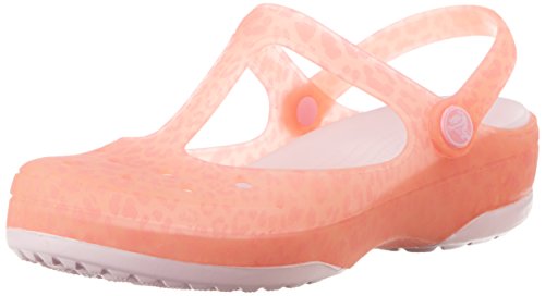 CROC Womens Carlie Animal Wave Mary Jane Shoes, Pink Lemonade/Bubblegum, US 6