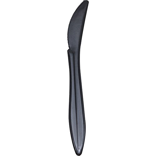Karat Disposable Knife, Black, 6.3", Medium-Weight, Pack of 1000 | Black U2001B