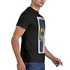 Vermont State Flag Map Print Men's T-Shirts for All Occasions, Comfortable Cotton Tees, Perfect for Everyday Wear Black #4